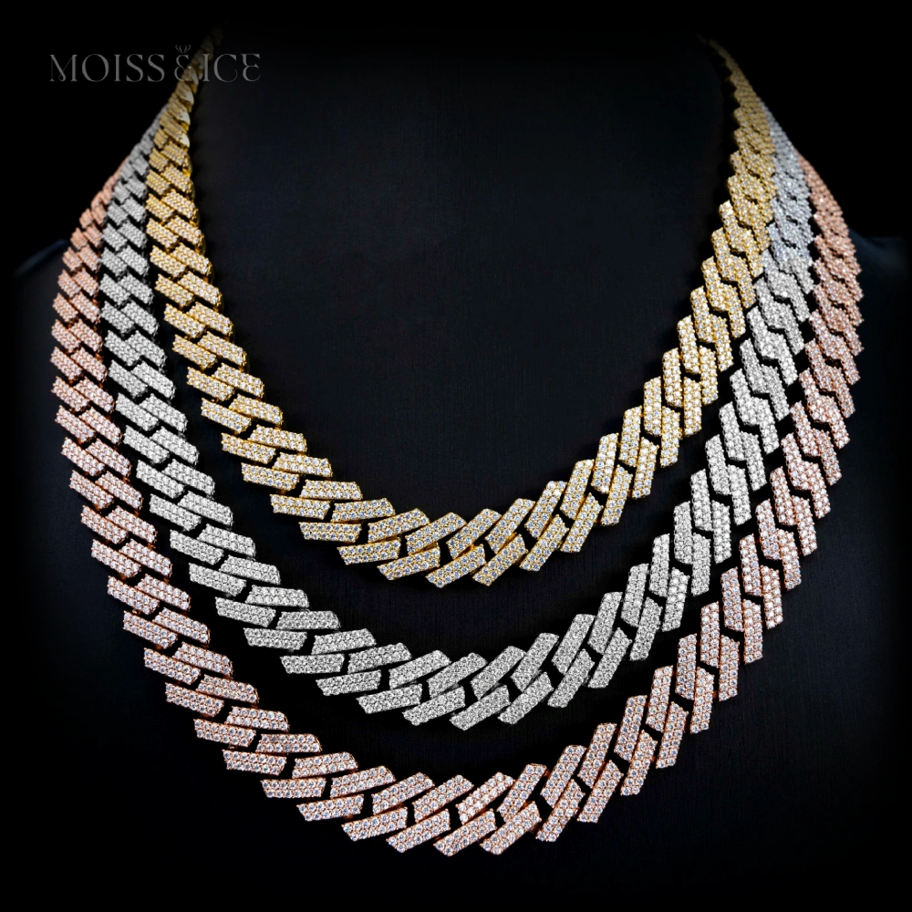 Moissanite Gold Cuban Chains - made in the usa Moissanite Gold Cuban Chains - made in the usa